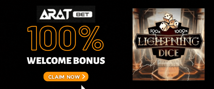 Aratbet 100% Deposit Bonus - lightning-dice